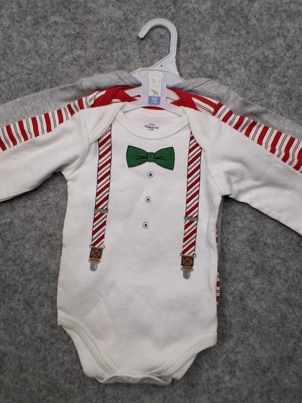 Little Treasures Christmas onesies size 0/3 months new without tags